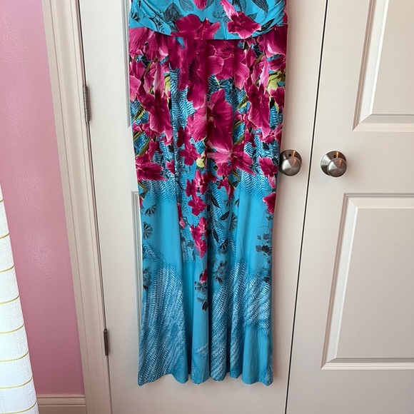 Venus Floral Sleeveless Maxi Mermaid Dress - Picture 9 of 12